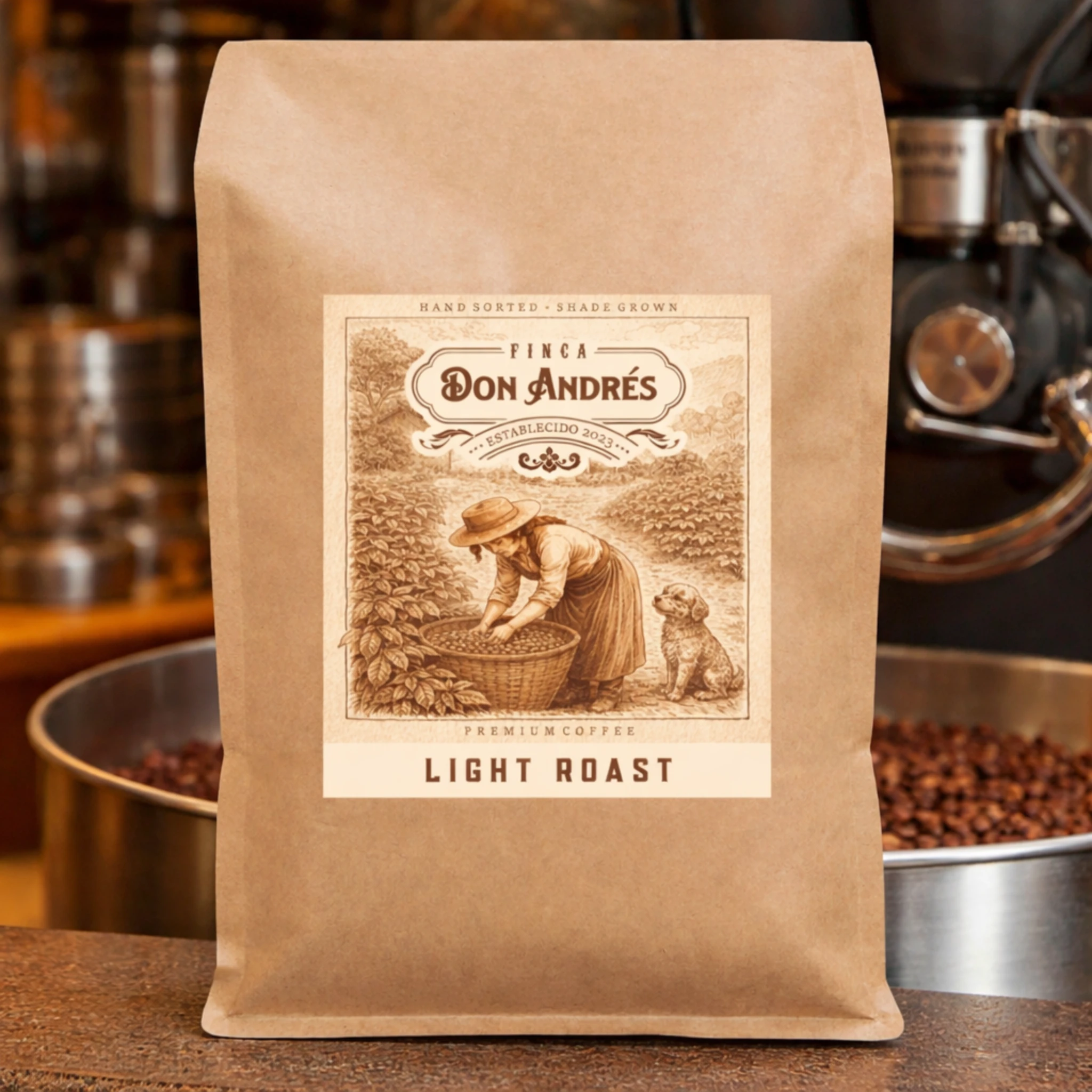 Light roast coffee bag